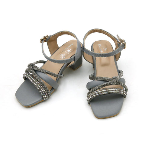 Eminent Girls Heel Sandal - Grey, Girls Sandals, Eminent, Chase Value