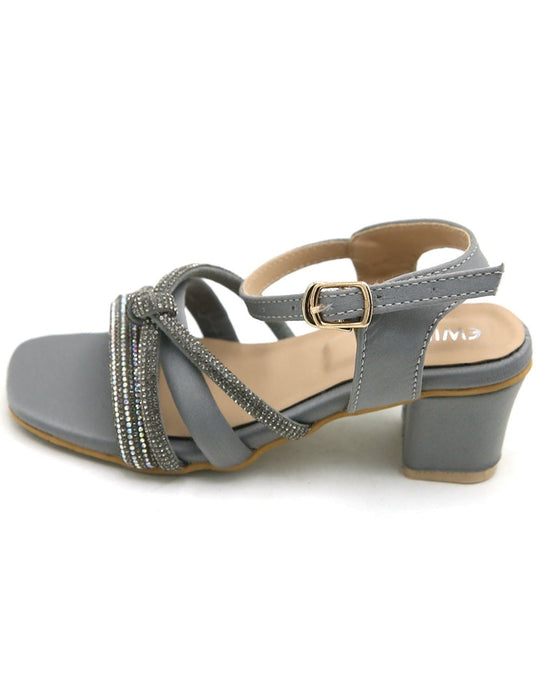Eminent Girls Heel Sandal - Grey, Girls Sandals, Eminent, Chase Value