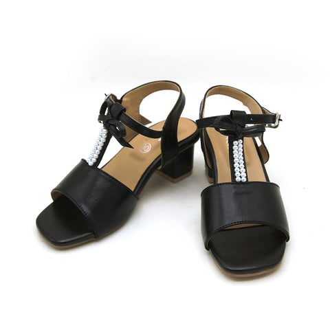 Eminent Girls Heel Sandal - Black, Girls Sandals, Eminent, Chase Value