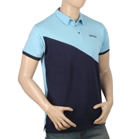 Men's Eminent Half Sleeves Polo T-Shirt - Blue, Men, T-Shirts And Polos, Eminent, Chase Value