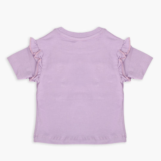 Eminent Newborn Girls Half Sleeves T-Shirt - Light Purple, Newborn Girls T-Shirts, Eminent, Chase Value