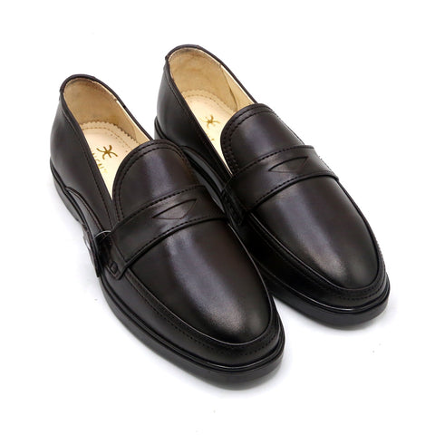 Eminent Men's Brown Calf Leather Causal Loafers