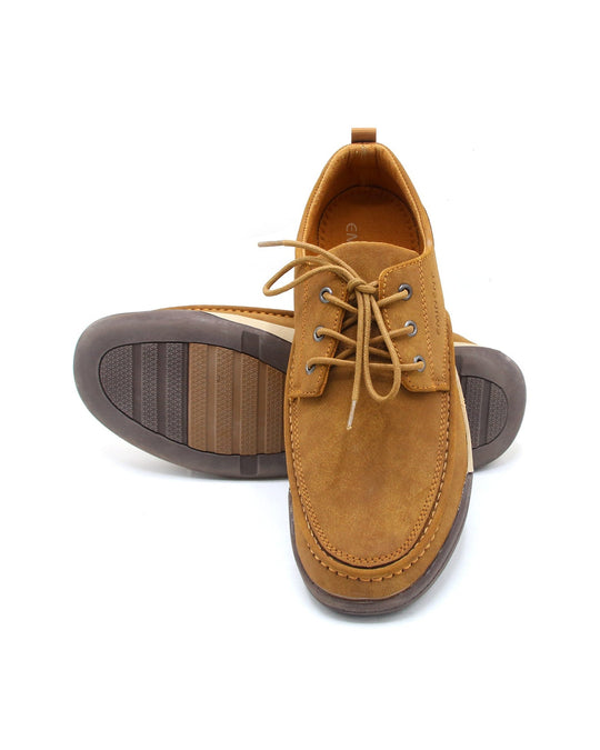 Eminent Square Toe - Lace-Ups -Comfort Insole Casual Shoes - Brown, Men's Casual Shoes, Eminent, Chase Value