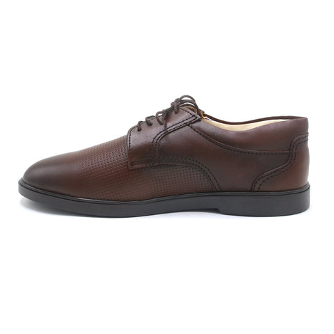 Eminent Business Formal Breathable Leather Lace-up Shoe - Brown