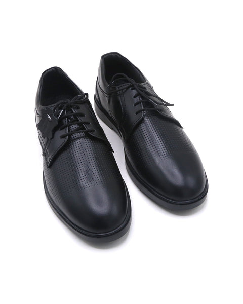 Eminent Business Formal Breathable Leather Lace-up Shoe - Black, Men's Formal Shoes, Eminent, Chase Value