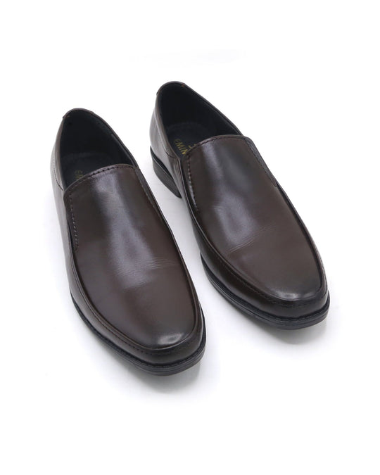 Eminent Comfortable Slip-On Leather Moccasins - Coffee, Men's Formal Shoes, Eminent, Chase Value