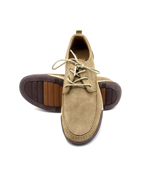 Eminent Square Toe - Lace-Ups -Comfort Insole Causal Shoes - Beige, Men's Casual Shoes, Eminent, Chase Value