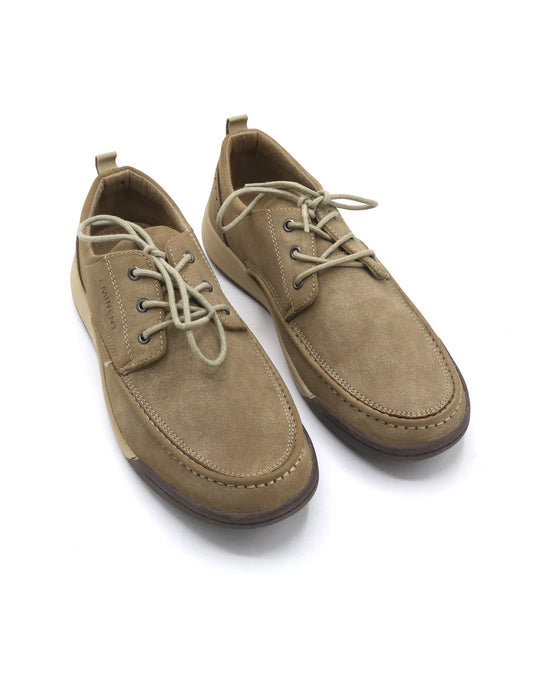 Eminent Square Toe - Lace-Ups -Comfort Insole Causal Shoes - Beige, Men's Casual Shoes, Eminent, Chase Value