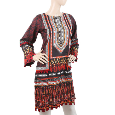 Women's  Digital Printed Kurti - Red, Women, Ready Kurtis, Eminent, Chase Value
