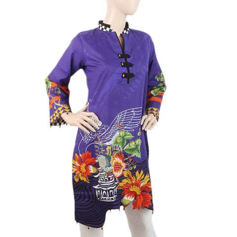 Women's Digital Printed Kurti - Purple, Women, Ready Kurtis, Eminent, Chase Value