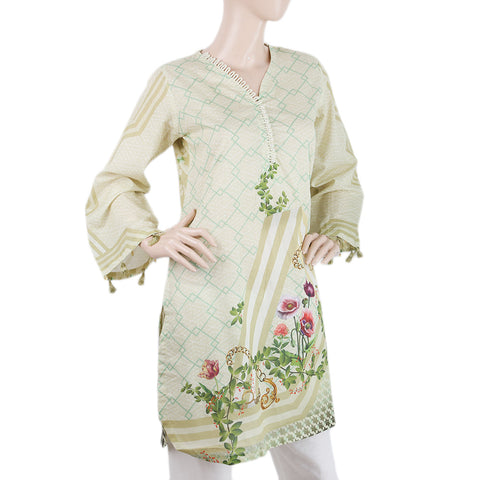 Women's Digital Printed Kurti - Light Green, Women, Ready Kurtis, Eminent, Chase Value
