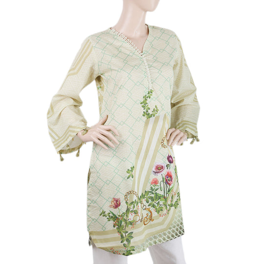 Women's Digital Printed Kurti - Light Green, Women, Ready Kurtis, Eminent, Chase Value