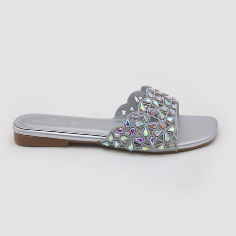 Women's Slippers - Silver, Women Slippers, Eminent, Chase Value