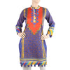Women's Digital Printed Embroidered  Kurti - Rust, Women, Ready Kurtis, Eminent, Chase Value