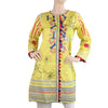Womens Digital Printed Embroidered  Kurti 5057-E - Yellow, Women, Ready Kurtis, Eminent, Chase Value