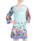 Womens Digital Printed Embroidered  Kurti 5057-D - Cyan, Women, Ready Kurtis, Eminent, Chase Value