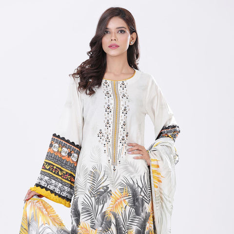 Eminent Digital Printed 3 Pcs Un-Stitched Suit - 18, Women, 3Pcs Shalwar Suit, Eminent, Chase Value