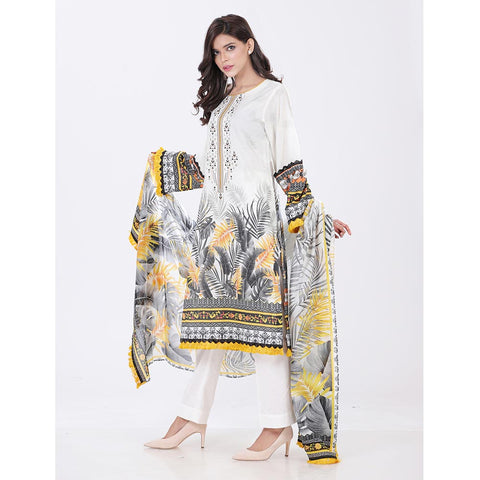 Eminent Digital Printed 3 Pcs Un-Stitched Suit - 18, Women, 3Pcs Shalwar Suit, Eminent, Chase Value