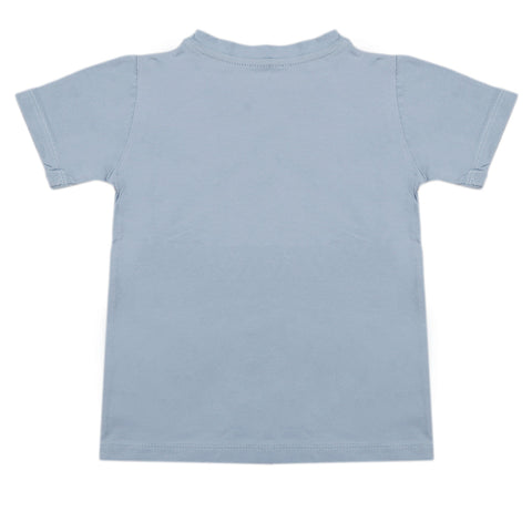 Eminent Boy's Half Sleeves Chest Print T-Shirt - Steel Blue, Kids, Boys T-Shirts, Eminent, Chase Value