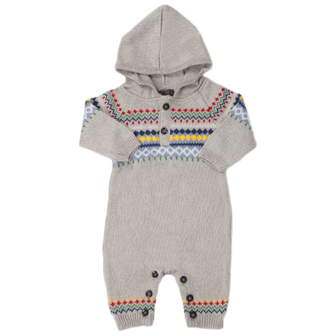 Newborn Boys Full Sleeves Romper - Grey, Kids, New Born Boys Rompers, Eminent, Chase Value
