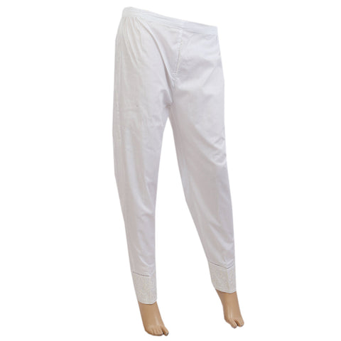 Women's Eminent Embroidered Woven Trouser - White, Women Pants & Tights, Eminent, Chase Value