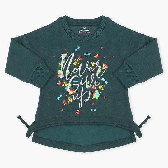 Eminent Girls Full Sleeves T-Shirt - Dark Green, Girls T-Shirts, Eminent, Chase Value