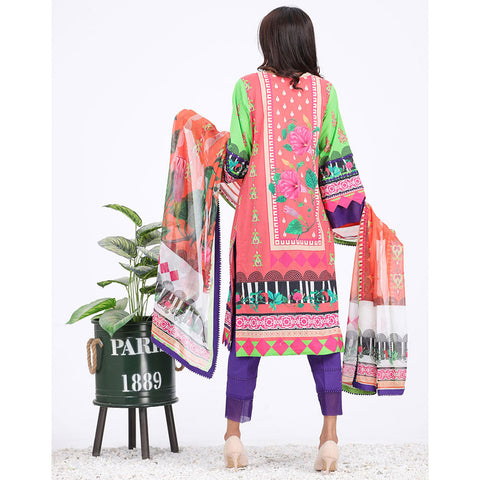Eminent Cambric Digital Embroidered 3 Pcs Unstitched Suit With Silk Dupatta - 6, Women, 3Pcs Shalwar Suit, Eminent, Chase Value