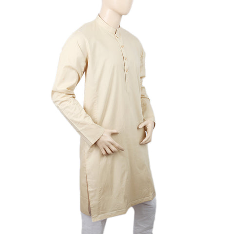 Men's Eminent Trim Fit Plain Kurta - Beige, Men, Kurtas, Eminent, Chase Value
