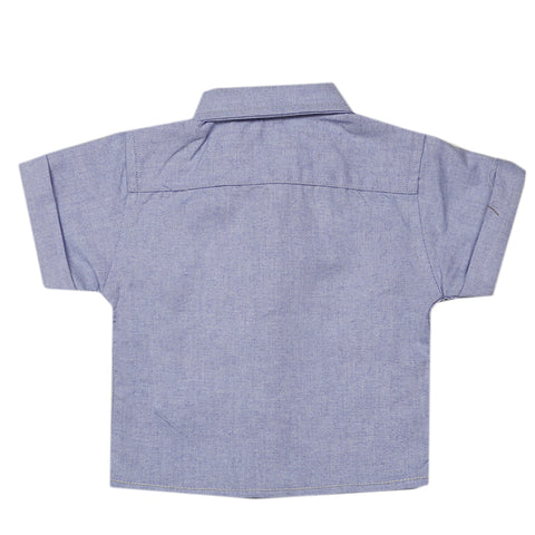 Newborn Eminent Casual Chambray Half Sleeves Shirt - Blue, Kids, Newborn Boys Shirts And T-Shirts, Eminent, Chase Value