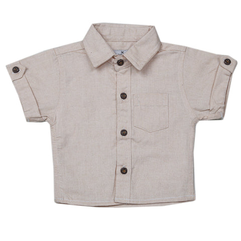 Newborn Eminent Casual Chambray Half Sleeves Shirt - Peach, Kids, Newborn Boys Shirts And T-Shirts, Eminent, Chase Value