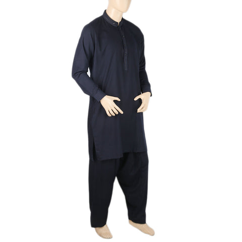 Men's Eminent Trim Fit Fancy Shalwar Suit - Navy Blue, Men, Shalwar Kameez, Eminent, Chase Value