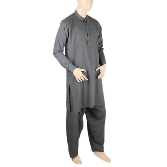Men's Eminent Trim Fit Fancy Shalwar Suit - Charcoal, Men, Shalwar Kameez, Eminent, Chase Value