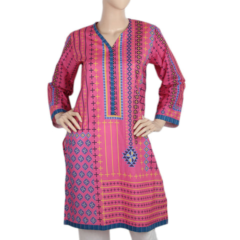 Women's Digital Printed Kurti - Pink, Women, Ready Kurtis, Eminent, Chase Value