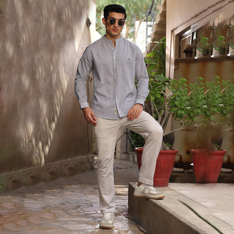 Eminent Men's Casual Stripe Shirt - Mid Blue, Men's Shirts, Eminent, Chase Value