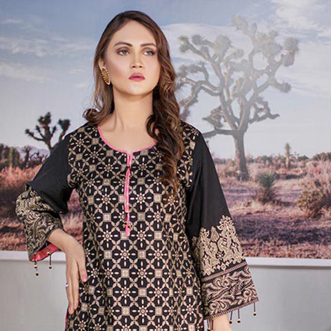 Eminent Screen Printed 3 Pcs Un-Stitched Suit - 1, Women, 3Pcs Shalwar Suit, Eminent, Chase Value