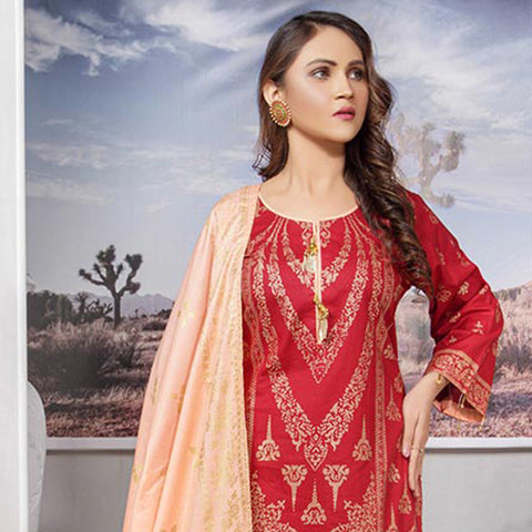 Eminent Screen Printed 3 Pcs Un-Stitched Suit - 3, Women, 3Pcs Shalwar Suit, Eminent, Chase Value