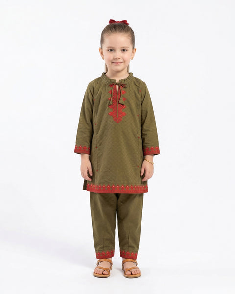 Girls' Embroidered Shalwar Kameez Suit