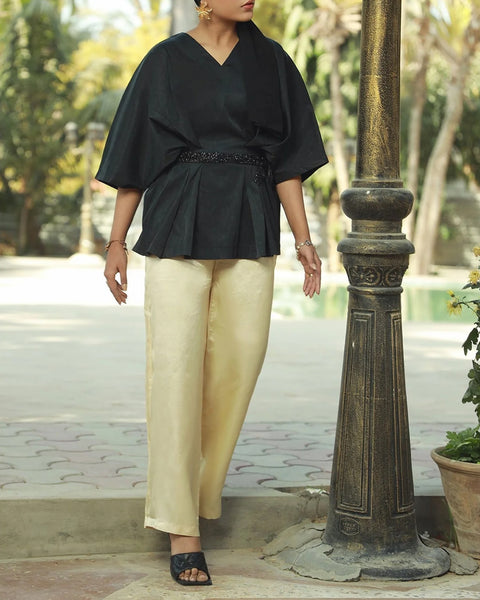 Women's Silk Co-Ord Suit - Black