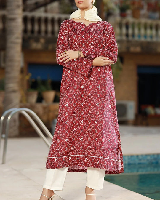 Eminent Women's Printed Kurti - Maroon