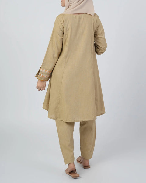 Women's Embroidered 02 PCS Suit