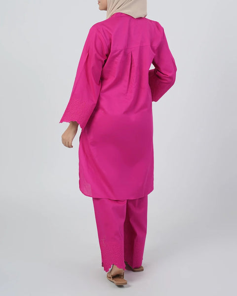 Women's Embroidered 02 Pcs Suit - Pink