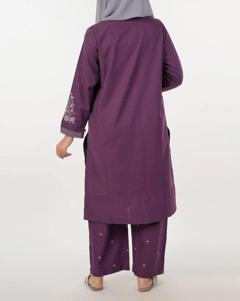 Women's Embroidered 02 Pcs Shalwar Suits - Purple