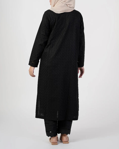 Eminent Women's Embroidered Kurti - Black