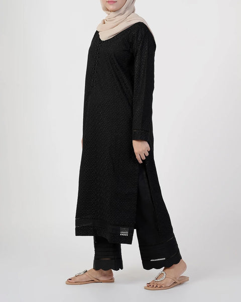 Eminent Women's Embroidered Kurti - Black