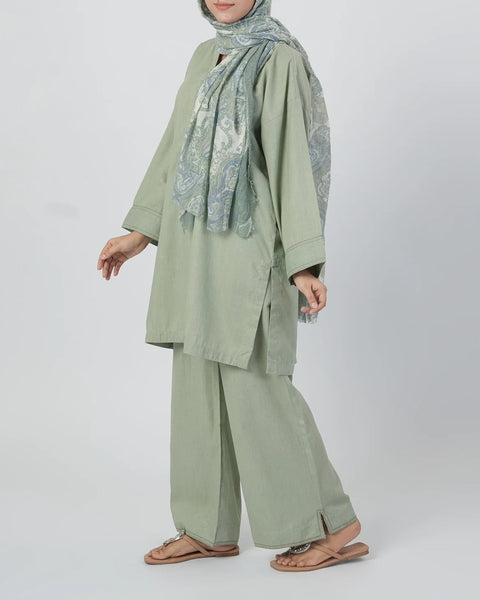 Women's Solid Blended Fusion 2 Pc Suit