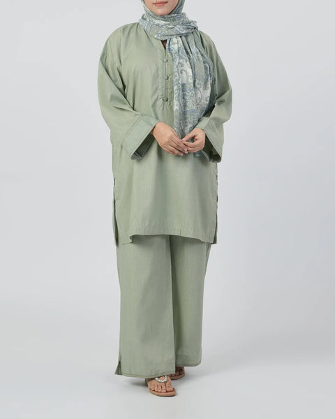 Women's Solid Blended Fusion 2 Pc Suit