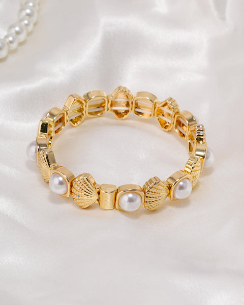 Women's Shell Pearl Bracelet