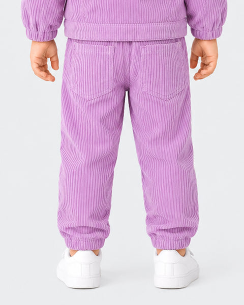 Girls Straight Fit Woven Cotton Pants
