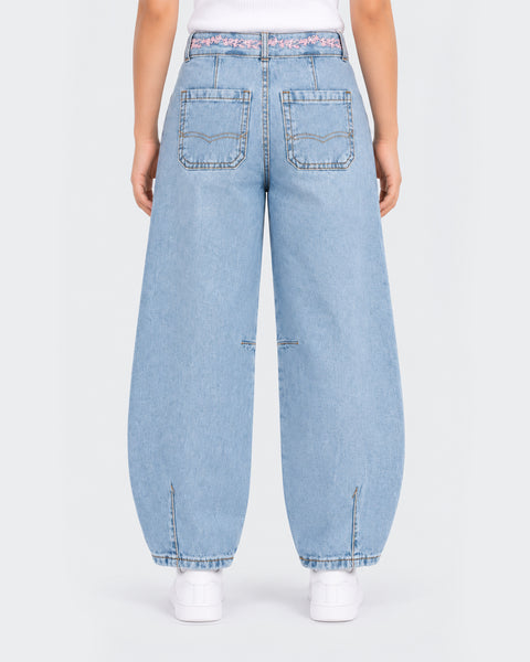 Girls Woven Denim Pants