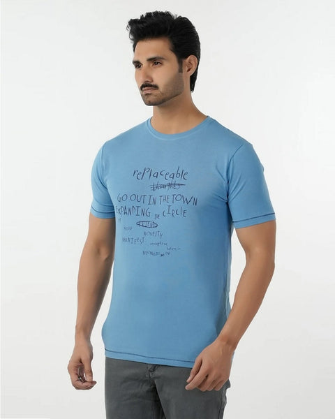 Eminent Men's Round Neck Half Sleeves Printed T-Shirt